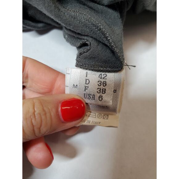 BRUNELLO CUCINELLI Italy Womens 6 DRESS Designer Avant Garde *flaws* Wool Gray - Picture 7 of 15